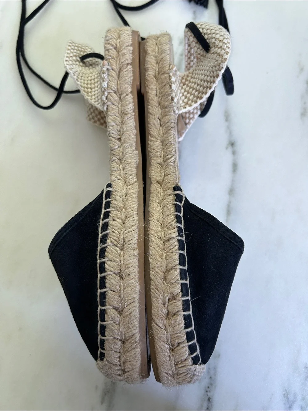 J.Crew Baja Blue Suede Lace-Up Espadrille Sandals | Size 7